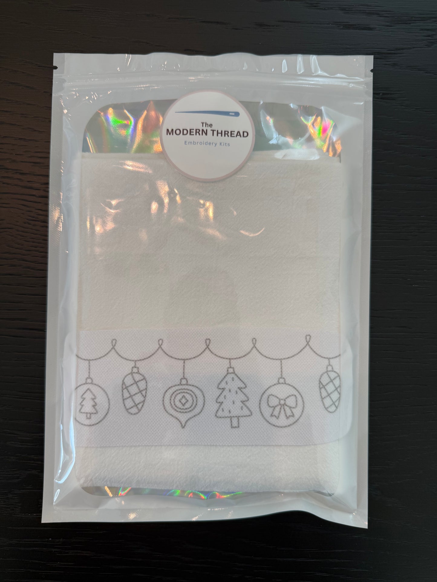 Ornaments Tea Towel Embroidery Kit