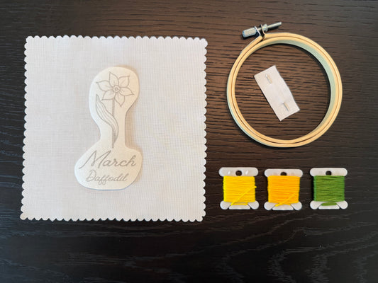 March Birth Flower Embroidery Kit – Daffodil