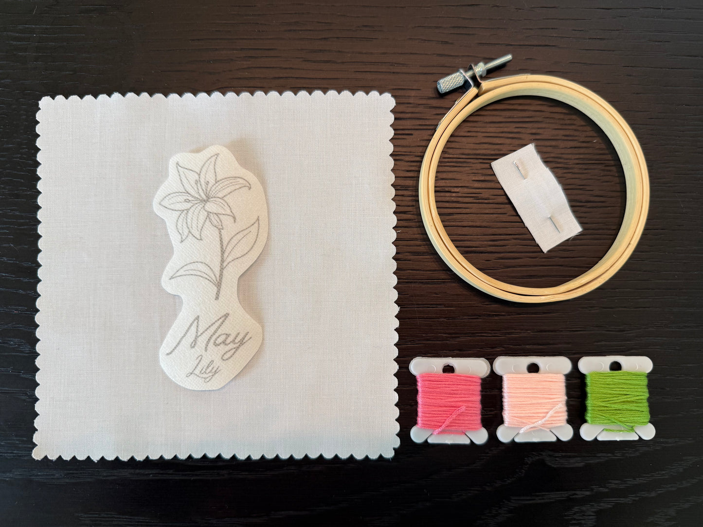 May Birth Flower Embroidery Kit – Lily
