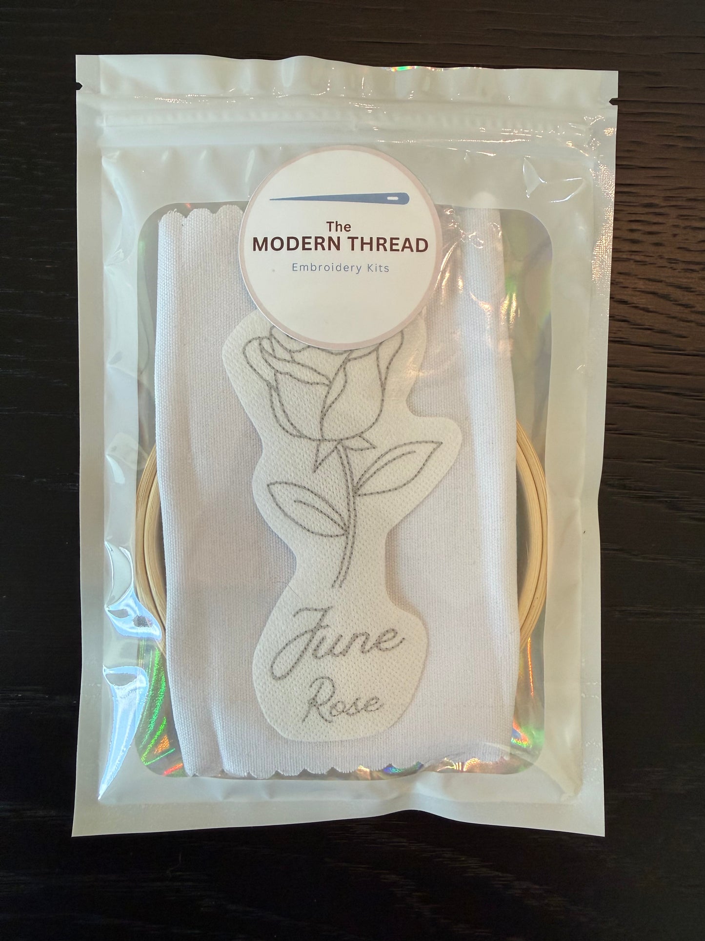 June Birth Flower Embroidery Kit – Rose