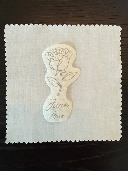 June Birth Flower Embroidery Kit – Rose