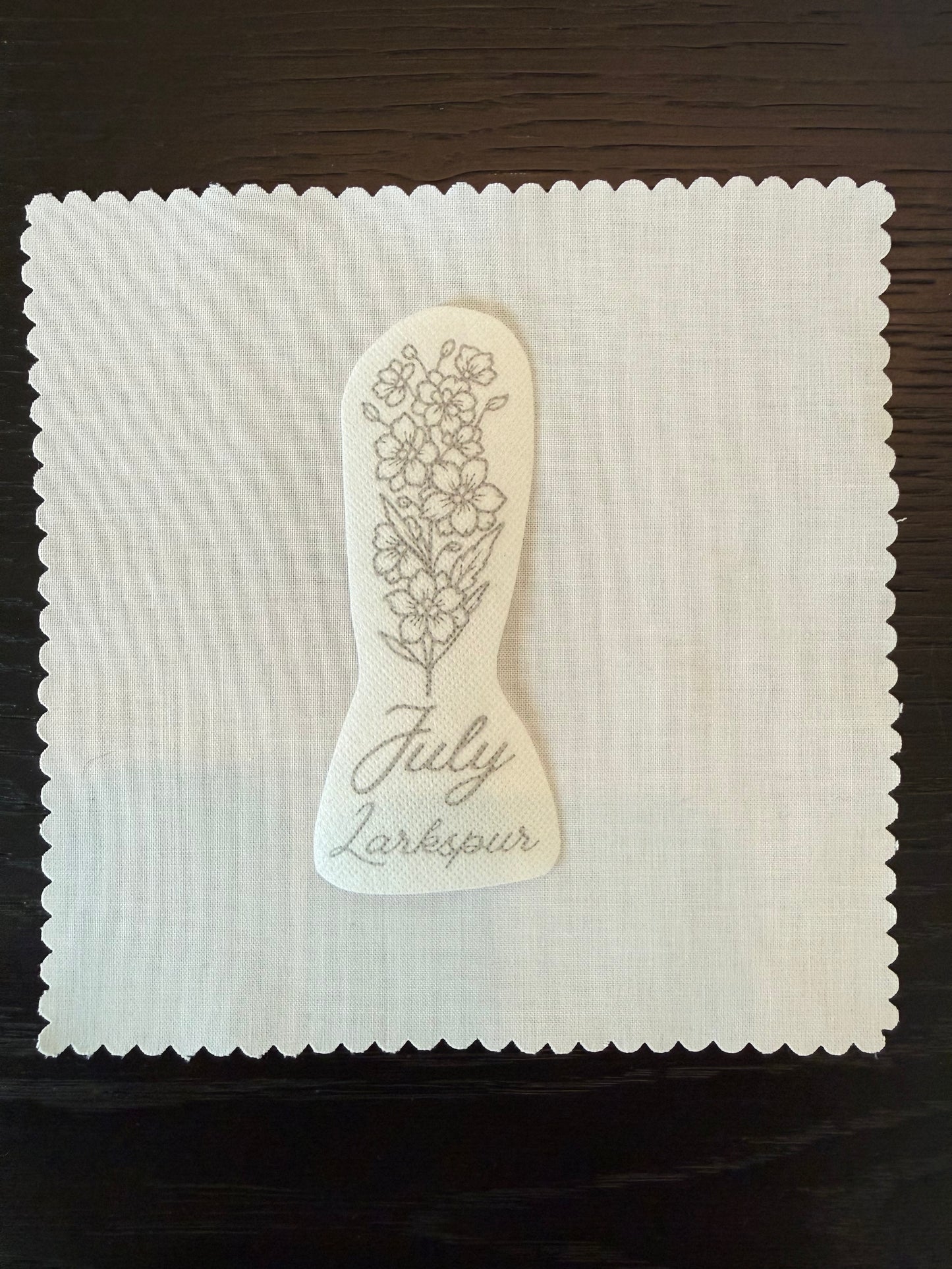 July Birth Flower Embroidery Kit – Larkspur