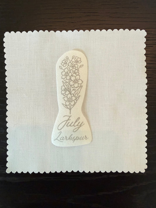 July Birth Flower Embroidery Kit – Larkspur