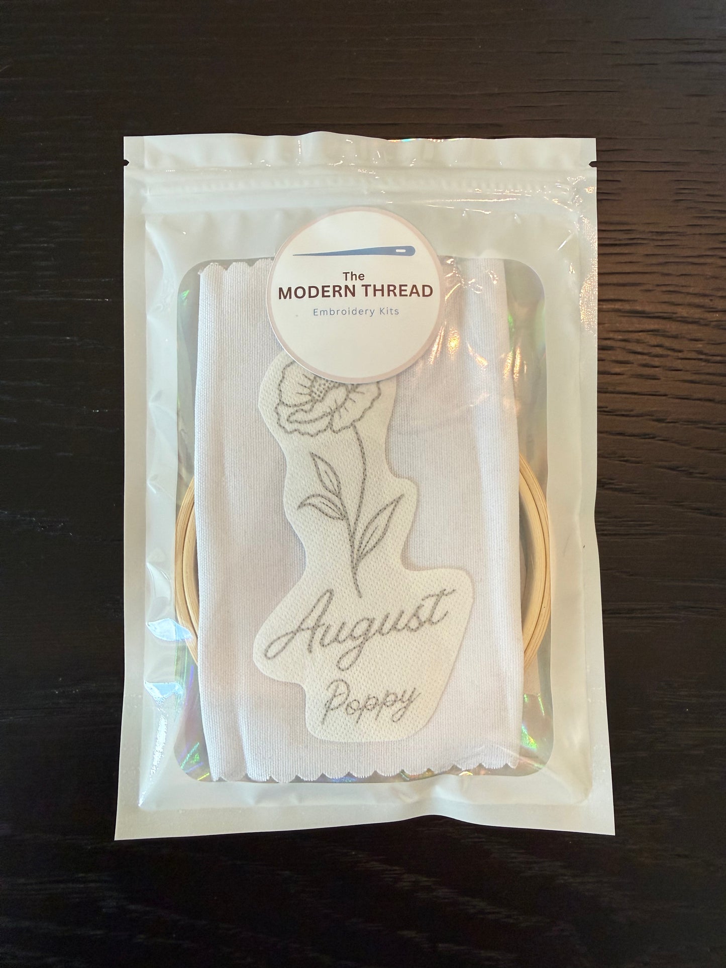 August Birth Flower Embroidery Kit – Poppy