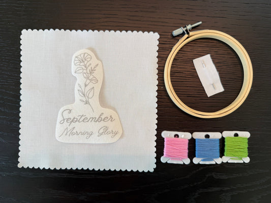 September Birth Flower Embroidery Kit – Morning Glory