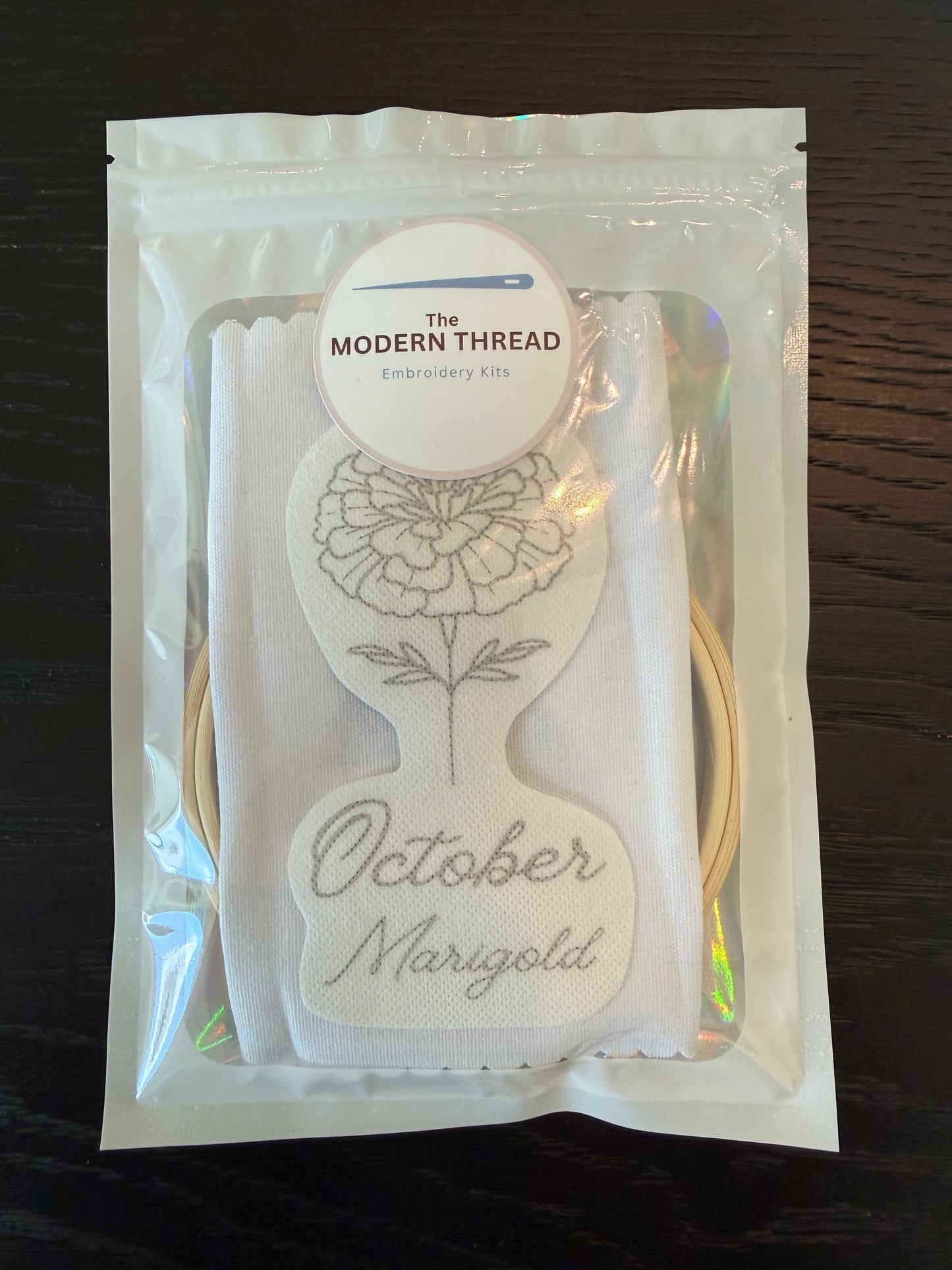 October Birth Flower Embroidery Kit – Marigold