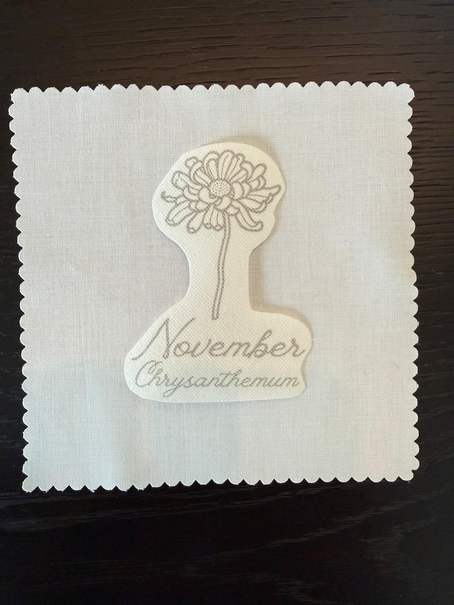 November Birth Flower Embroidery Kit – Chrysanthemum