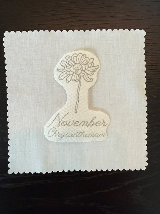 November Birth Flower Embroidery Kit – Chrysanthemum