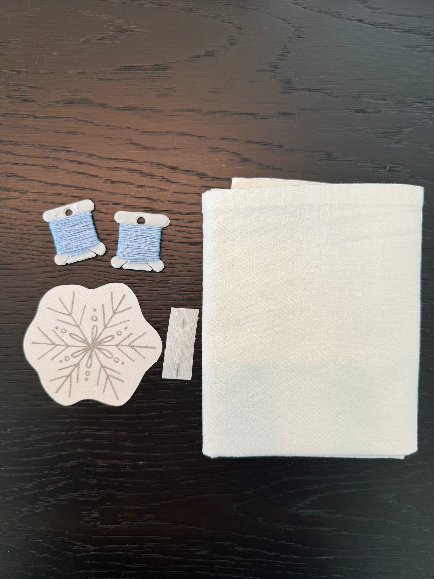 Snowflake Tea Towel Embroidery Kit