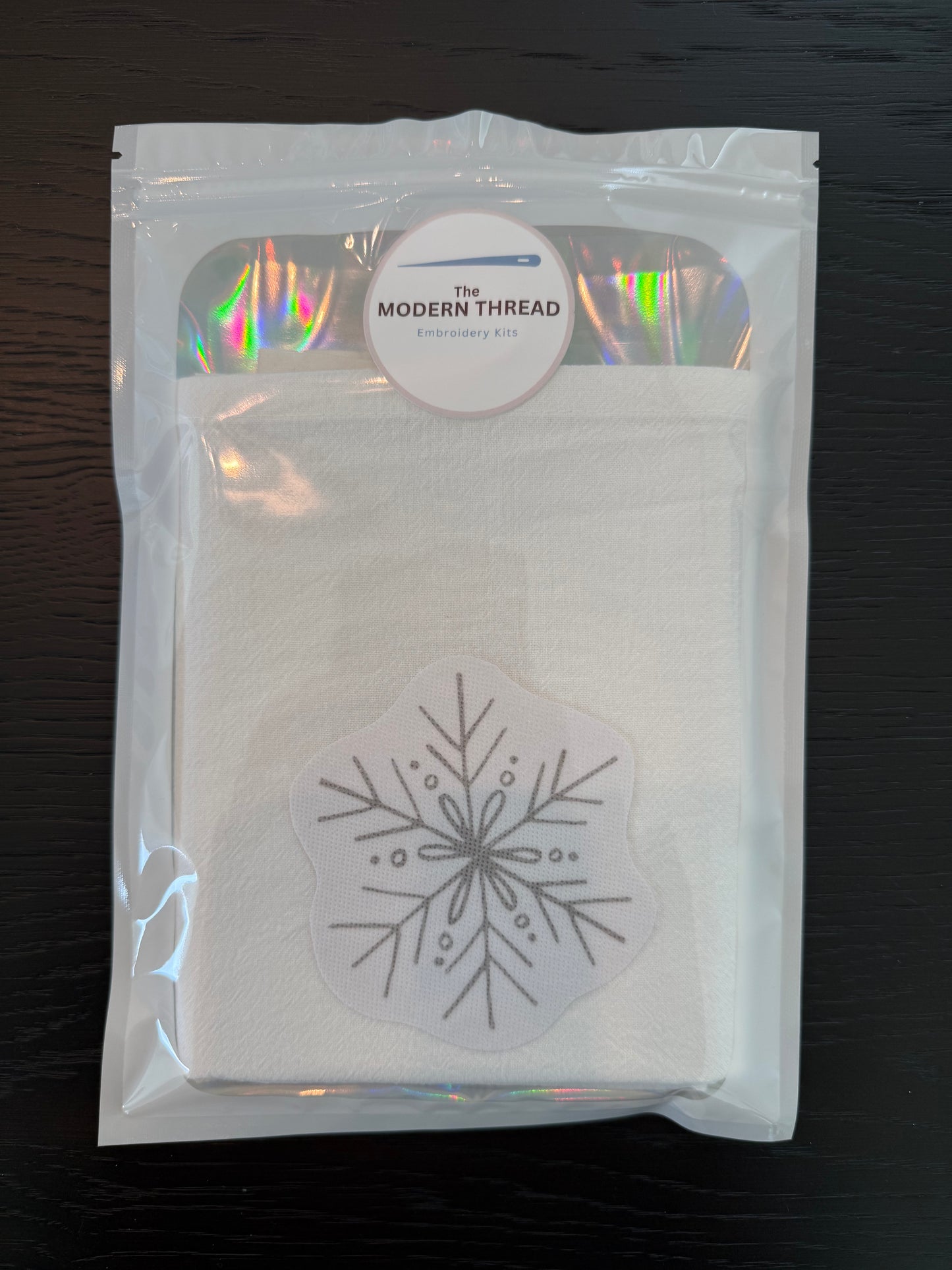 Snowflake Tea Towel Embroidery Kit