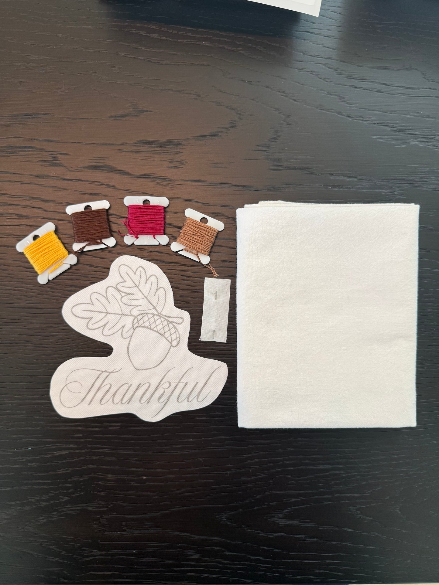 Thankful Tea Towel Embroidery Kit