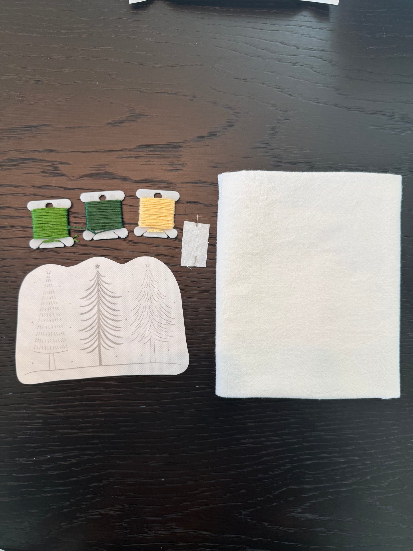 Trees Tea Towel Embroidery Kit